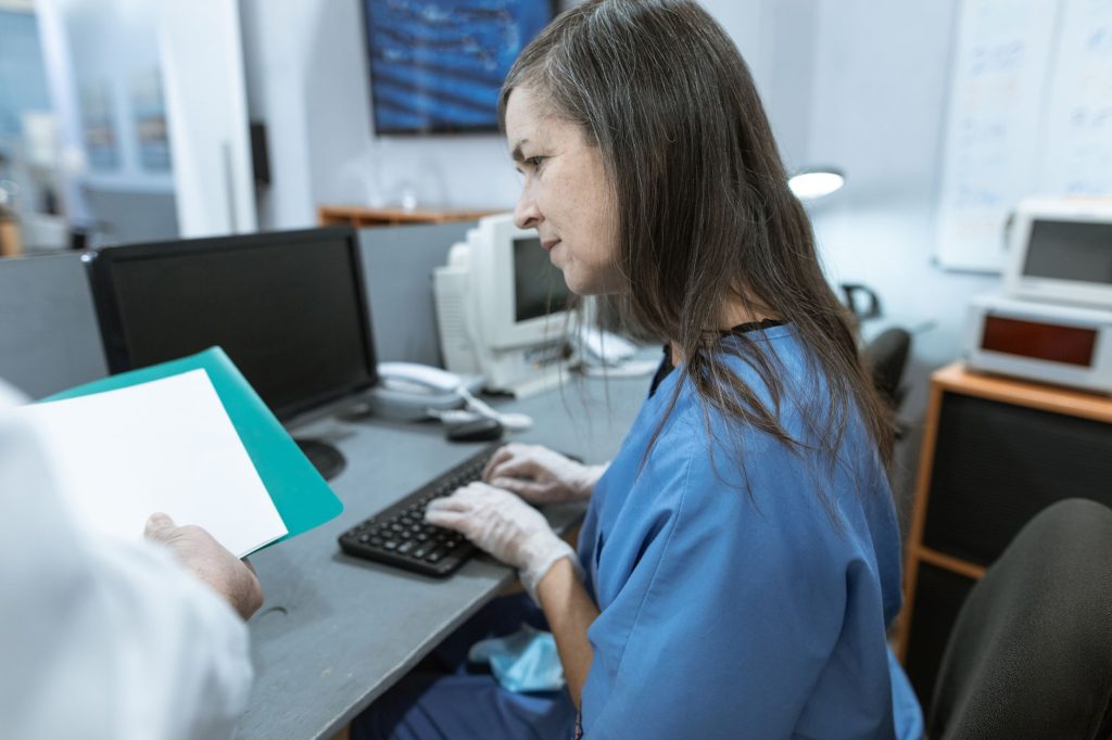 hospital reception medical records