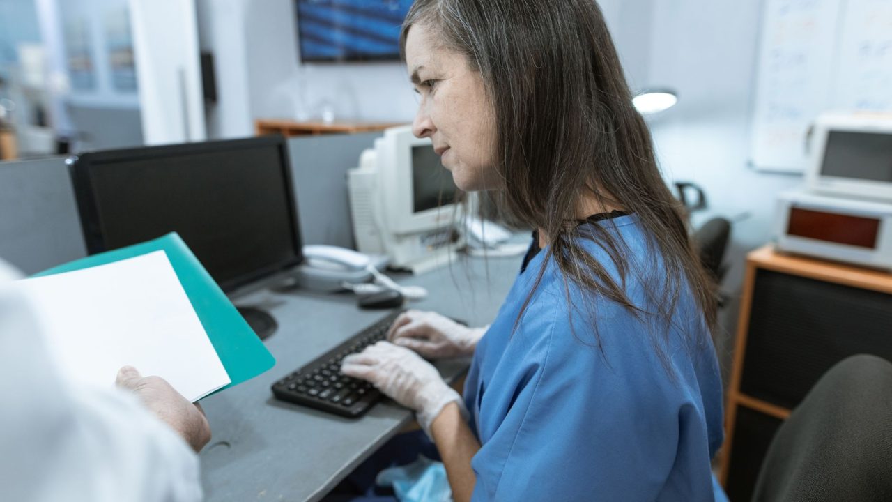 hospital reception medical records