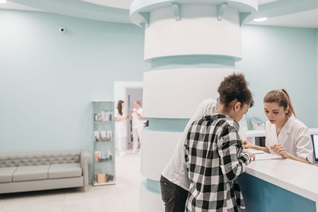 hospital reception waiting room