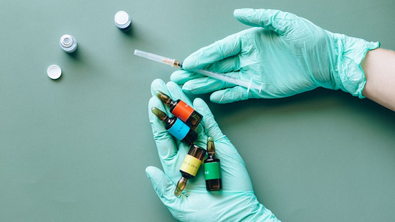 nurse hands medical equipment